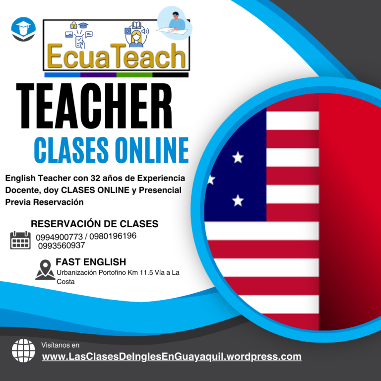 Clases de Ingles Online Ecuador Cursos de Ingles Machala Guayaquil English Teacher Guayaquil Aprende Ingles Speak English 4 768x768